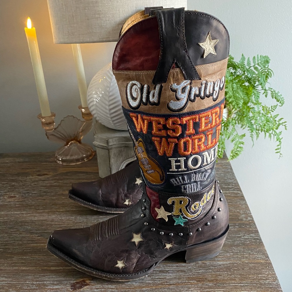 Old Gringo Paradise Vesuvio Leather Handmade Cowgirl Western Boot Womens 8.5
